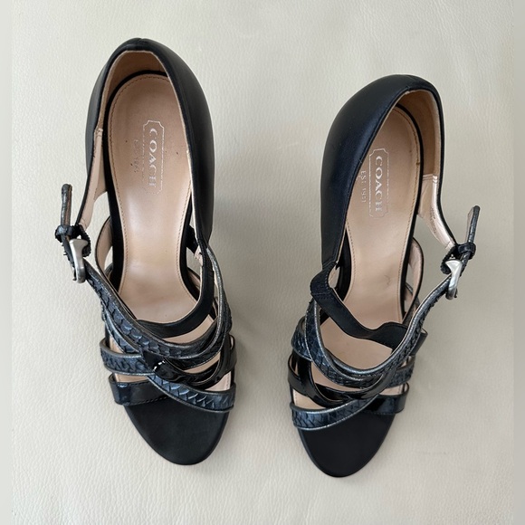 COACH Evie Heeled OpenToe Shoe - Size 8.5 B - Picture 5 of 10